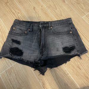 BDG black jean shorts